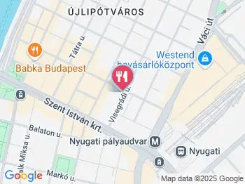 Hentes Bistro Budapest a térképen