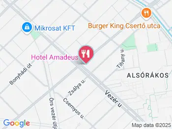 Hotel Amadeus étterme Budapest a térképen
