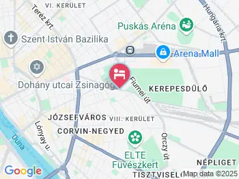 Atlantic Hotel Budapest a térképen