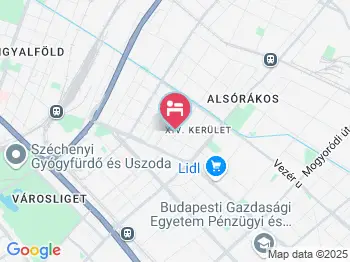 Hotel Detty Panzió Budapest a térképen