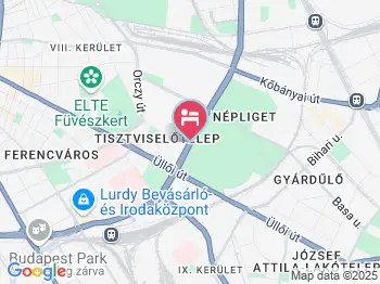 Hunguest Hotel Platánus Budapest a térképen