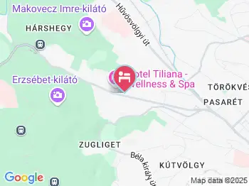 Hotel Tiliana Budapest a térképen