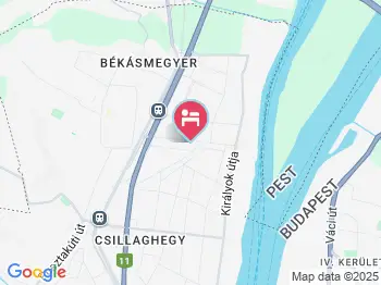 Gerand Hotel Touring Budapest a térképen