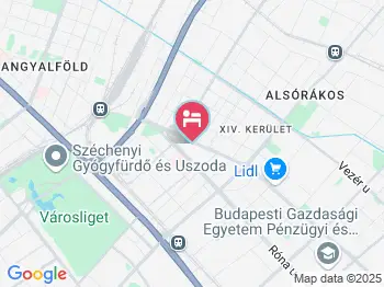 Hotel Zugló Budapest a térképen