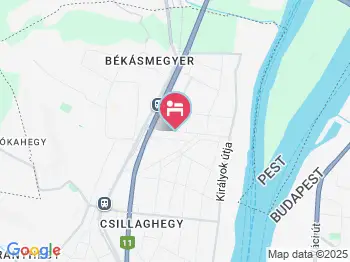 Hotel Hunor Budapest a térképen