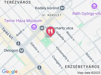 Hunyadi Kisvendéglő Budapest a térképen