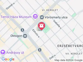 Hunyadi téri Zsinagóga Budapest a térképen