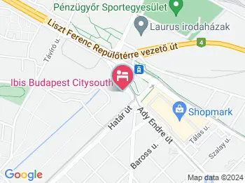 ibis Budapest Citysouth Budapest a térképen