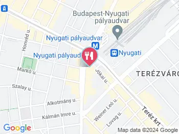 Indigo Express Nyugati Budapest a térképen