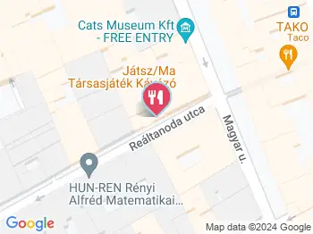 Játsz/Ma Társasjáték Kávézó Budapest a térképen