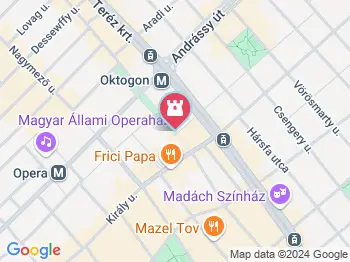 József Attila mellszobor Budapest a térképen