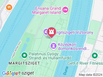 József Attila - Margitsziget Budapest a térképen