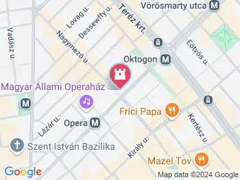 Kálmán Imre szobra Budapest a térképen