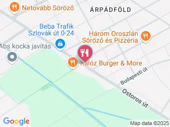 Kalóz Burger & More Budapest a térképen