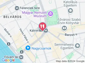 Kálvin Kebab Budapest a térképen