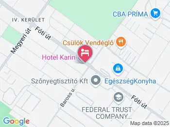 Hotel Karin Budapest a térképen