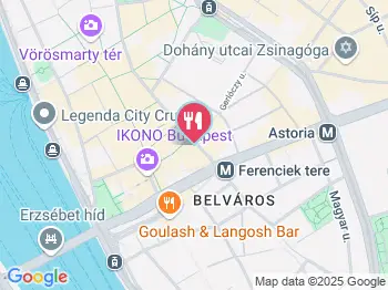 K:antin Budapest a térképen