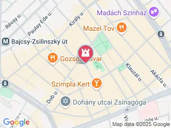 Kazinczy utcai Zsinagóga Budapest a térképen