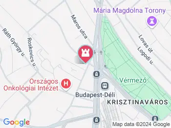 Kékgolyó-utcatábla Budapest a térképen