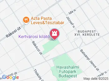 Kertvárosi kilátó Budapest a térképen