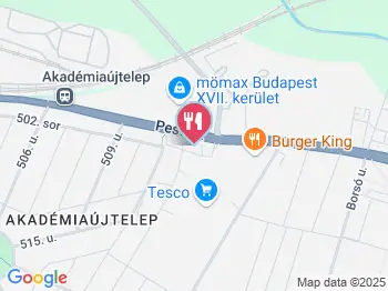 KFC Rákoskeresztúr DT Budapest a térképen