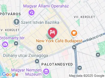 King’s Hotel Budapest a térképen