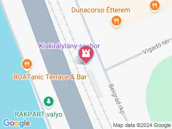 Kiskirálylány szobor Budapest a térképen