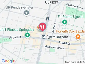 Központ Bisztró Budapest a térképen