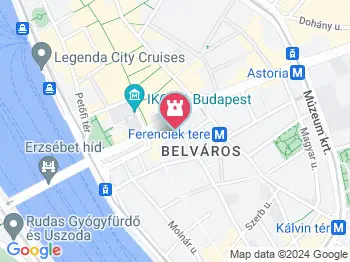 Krúdy Gyula szobra Budapest a térképen