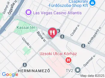 Kuckó Fagyizó - Erzsébet királyné útja Budapest a térképen