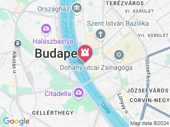Kutyás lány szobor Budapest a térképen