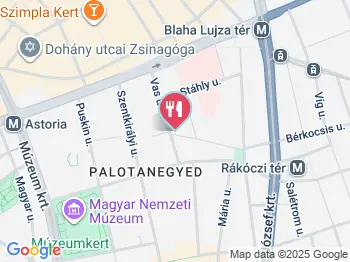 kv the coffee shop Budapest a térképen