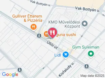 La Guna Sushi Bár Budapest a térképen