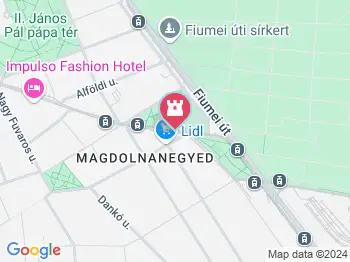 Lámpagyújtó szobra Budapest a térképen