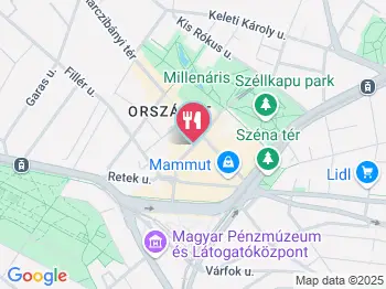 Lángos Land - Fény utcai Piac Budapest a térképen