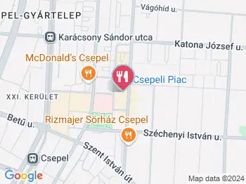 Lángos - Csepeli Piac Budapest a térképen