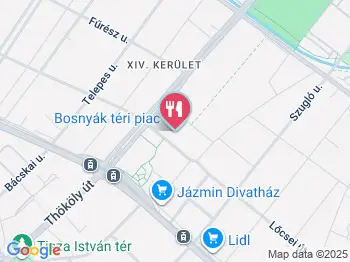 Lángos sütő Budapest a térképen