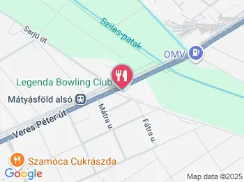 Legenda Bowling Club Budapest a térképen