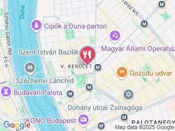 Liszt Restaurant Budapest a térképen