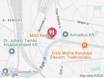 Mag Kert BBQ Étterem Budapest a térképen