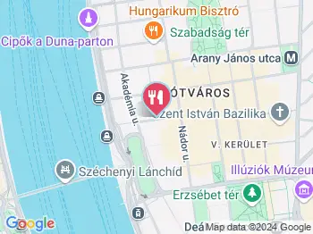 MÁK restaurant Budapest a térképen