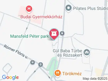 Mansfeld Péter park Budapest a térképen