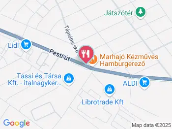Marhajó Kézműves Hamburgerező Budapest a térképen