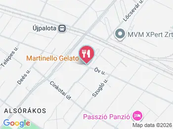 Martinello Gelato Budapest a térképen