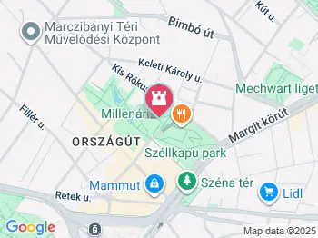 Millenáris Park Budapest a térképen