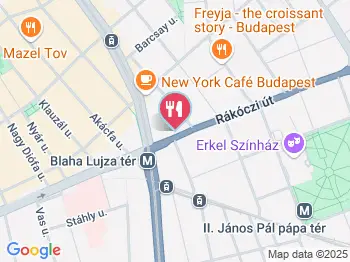 Montenegroi Gurman Bistro - Rákóczi út Budapest a térképen