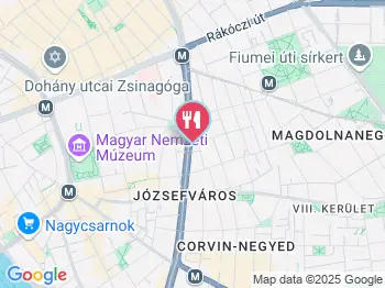 Moto Pizza - József körút Budapest a térképen