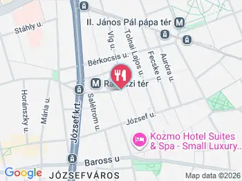 Ms Asia bowls and rolls Budapest a térképen