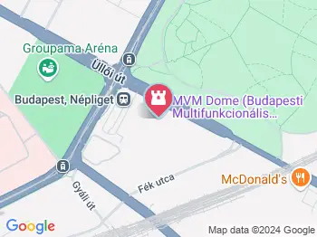 MVM Dome Budapest a térképen