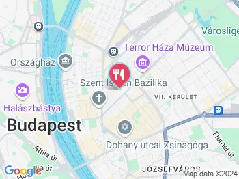 N28 Wine and Kitchen Budapest a térképen